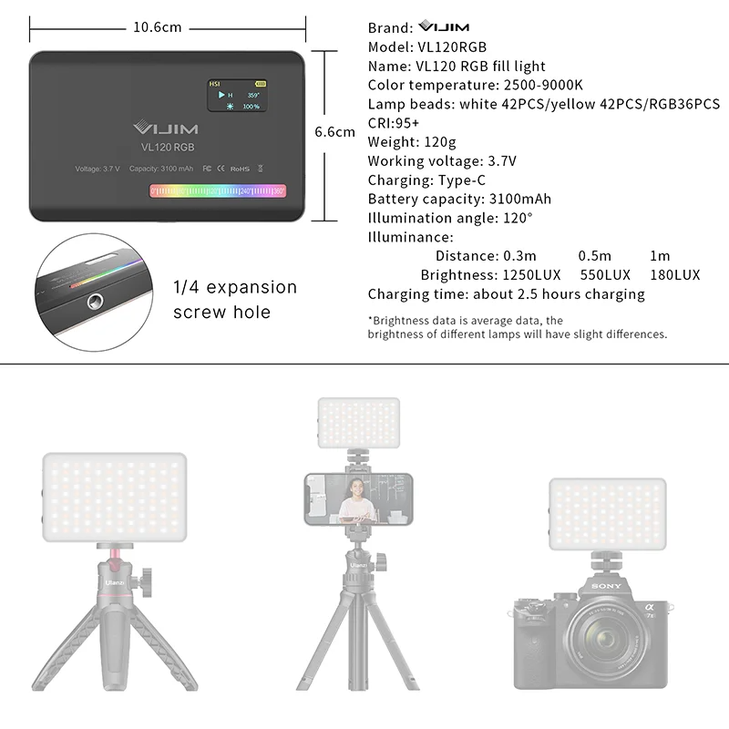 2026 New120 RGB Pocket Fill Li - đánh giá và giá Photography Of Lighting