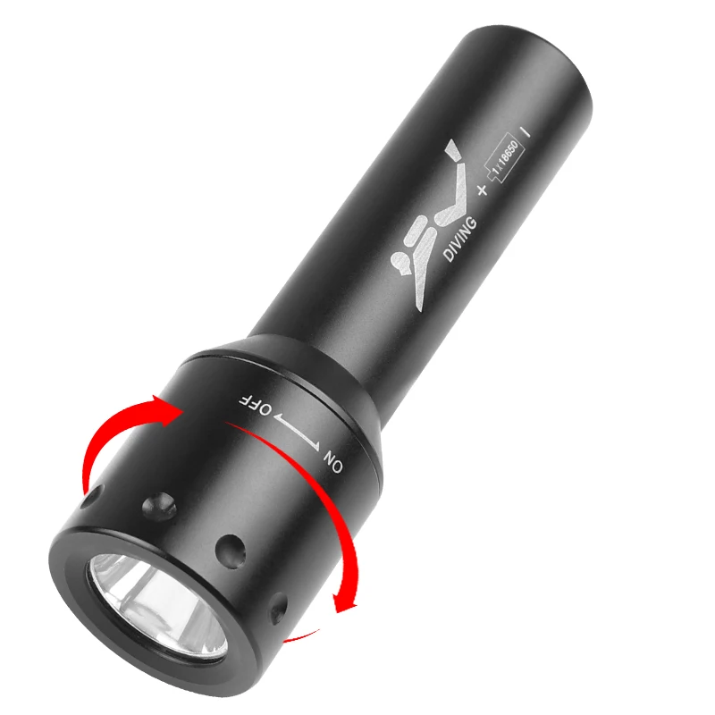 New T6 LED Diving Torch Long-R - đánh giá và giá Photography Of Lighting