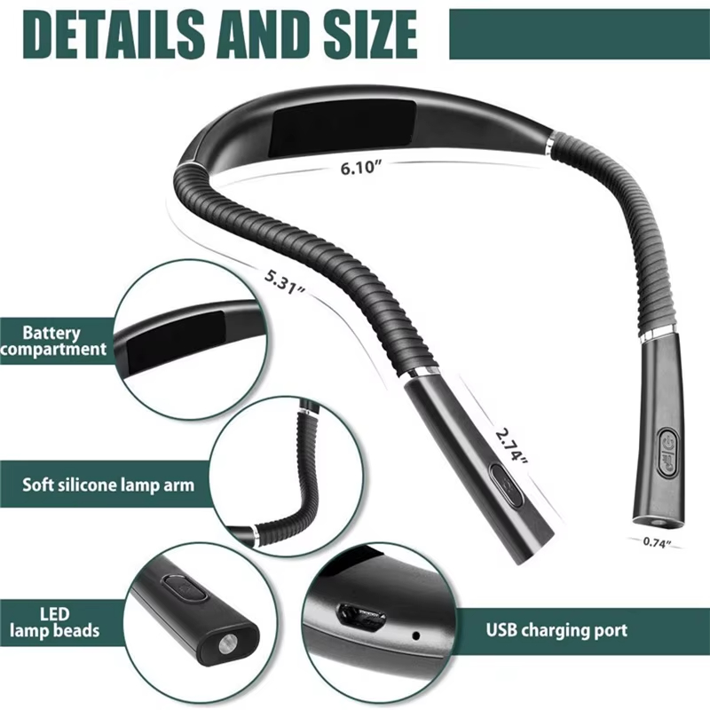 LED Reading Neck Lights USB Re - đánh giá và giá Photography Lighting Book
