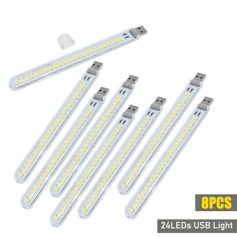 DC5V USB LED Light 24LED 8LED  - đánh giá và giá Photography Lighting Book