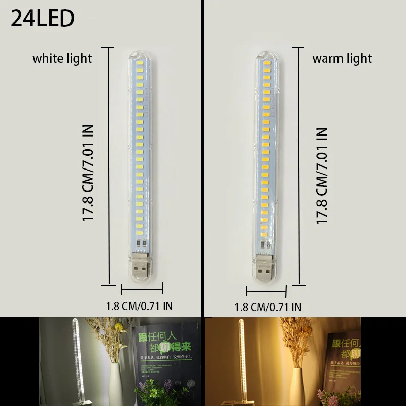 DC5V USB LED Light 24LED 8LED  - đánh giá và giá Photography Lighting Book
